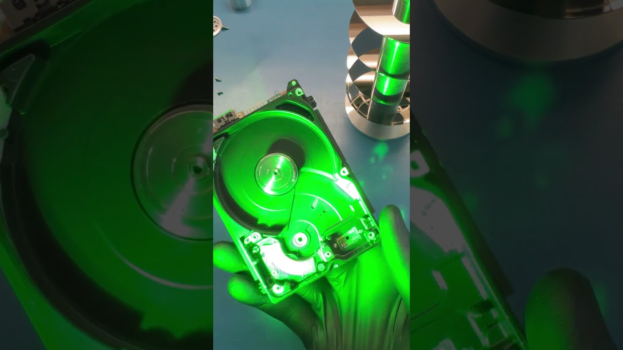 Real hard drive head-crash recovery on video - Scratched Platter Head-Crash Recovery - MDrepairs